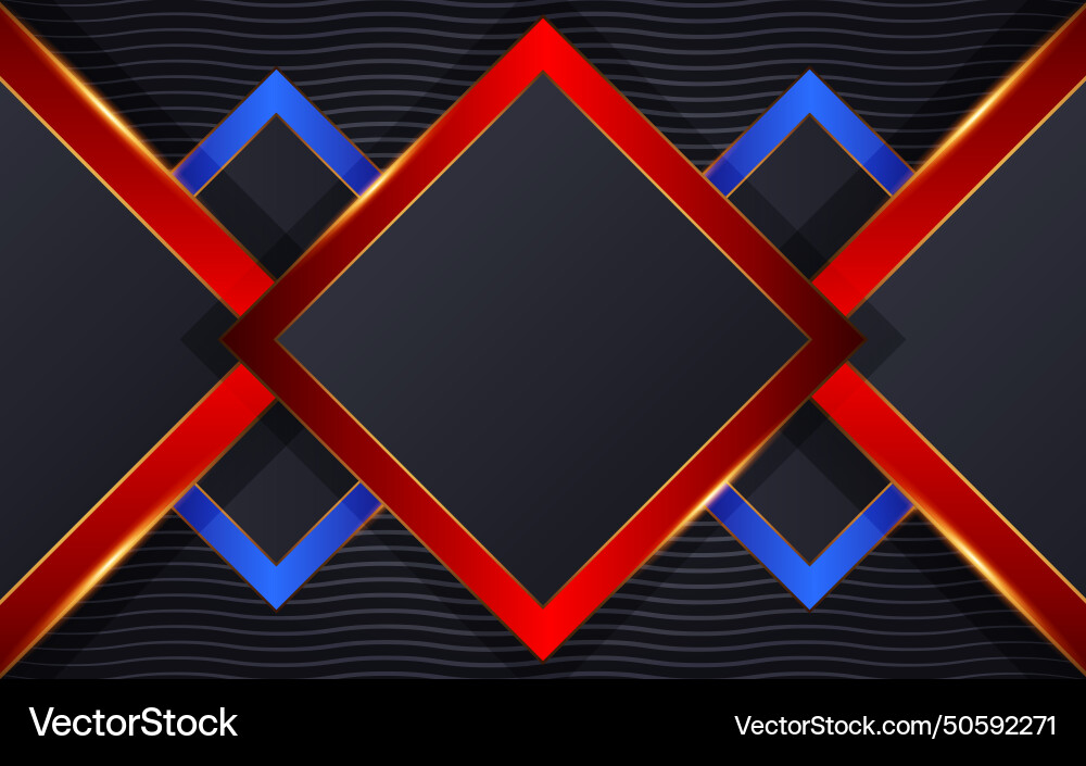 Black and red rectangle shapes background Vector Image