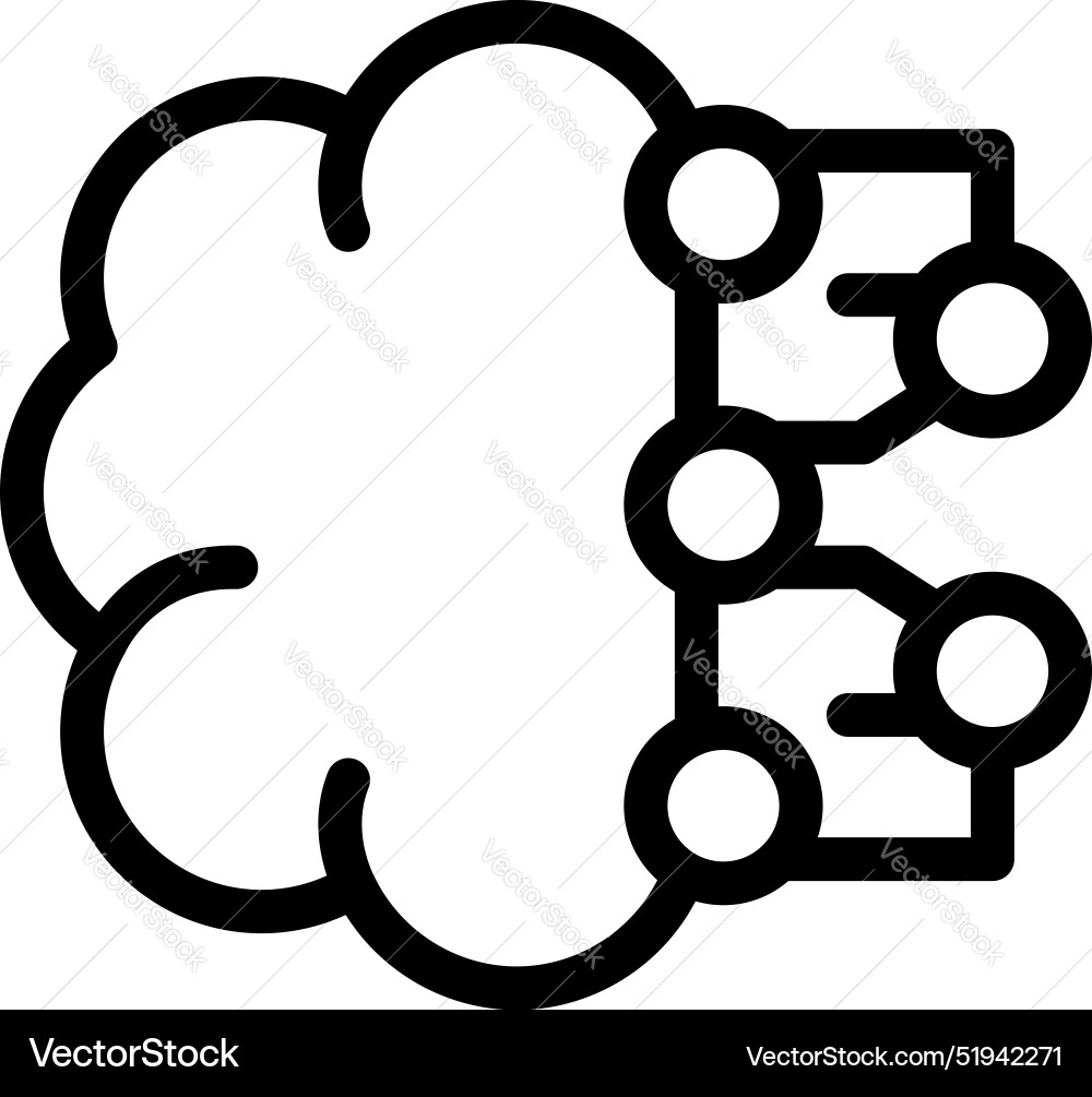 Cloud computing system connecting information Vector Image