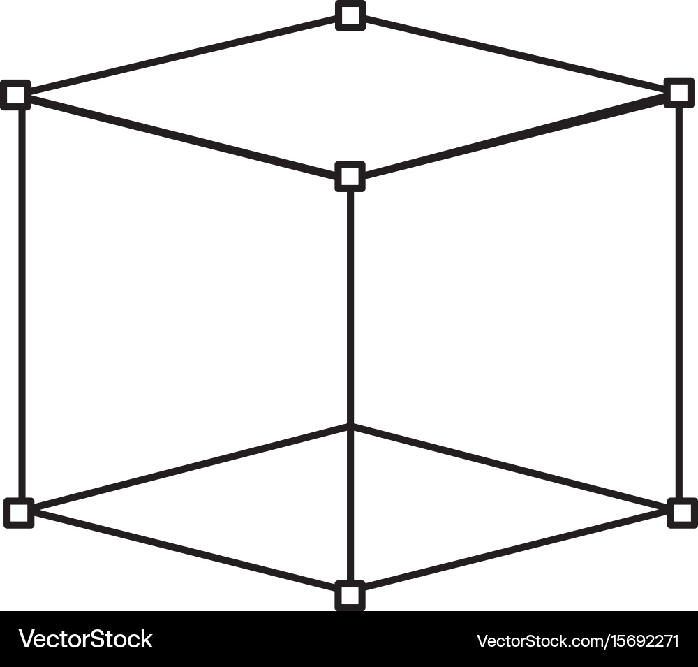 Cube 3d graph design element vector image