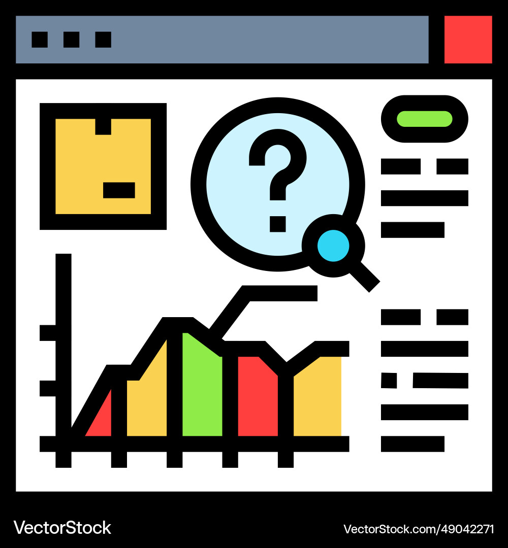 Demand forecasting logistic manager color icon Demand forecasting logistic manager color icon Vector Image