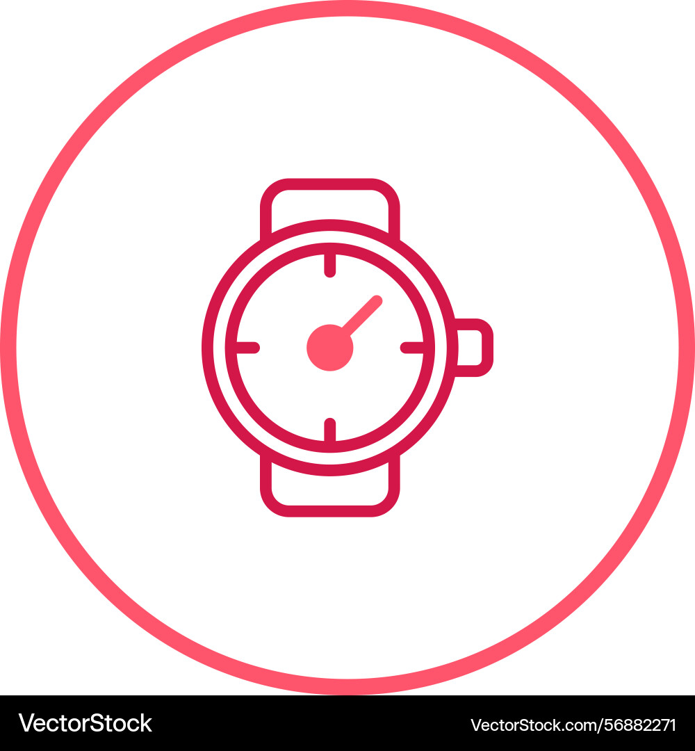 Elegant watch icon design with minimalistic style Elegant watch icon design with minimalistic style Vector Image