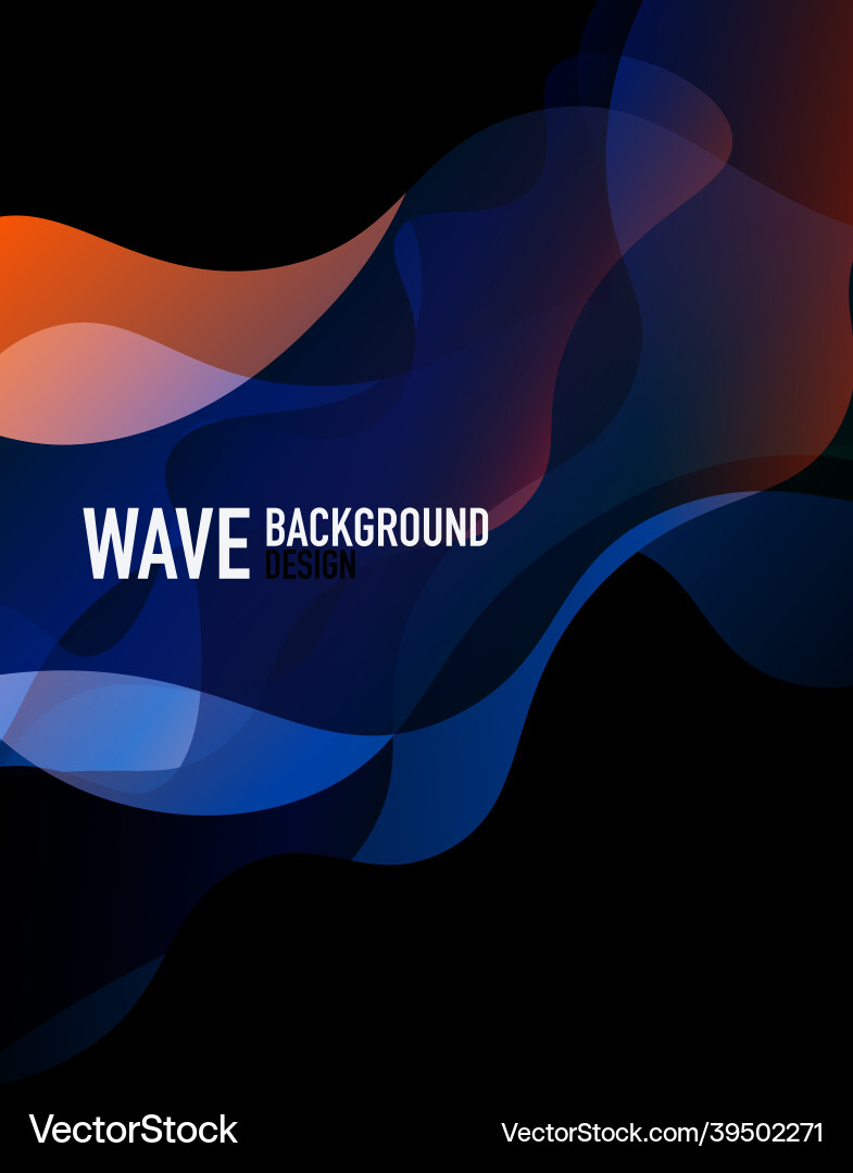 Fluid Wave Gradient Abstract Background vector image