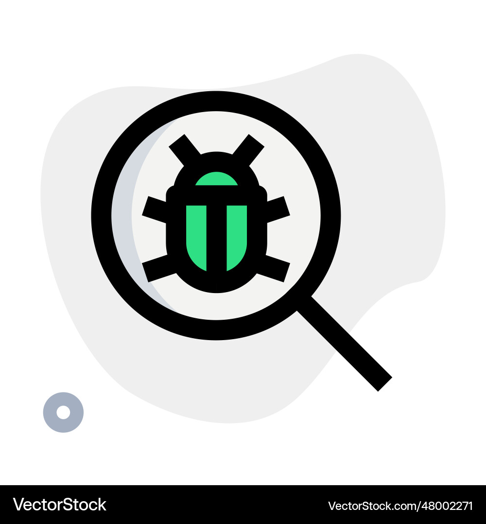 Found a bug in system software Vector Image