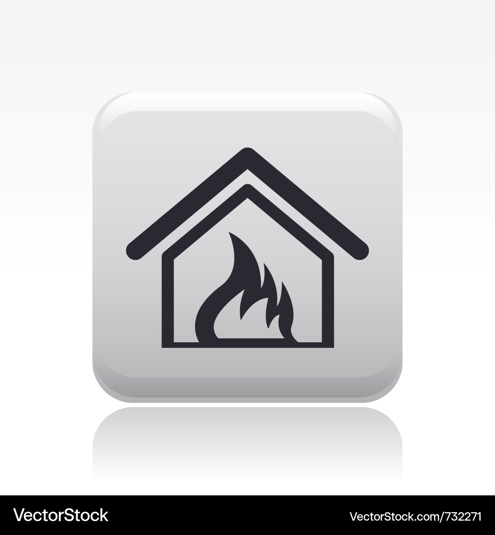 House burning icon Vector Image