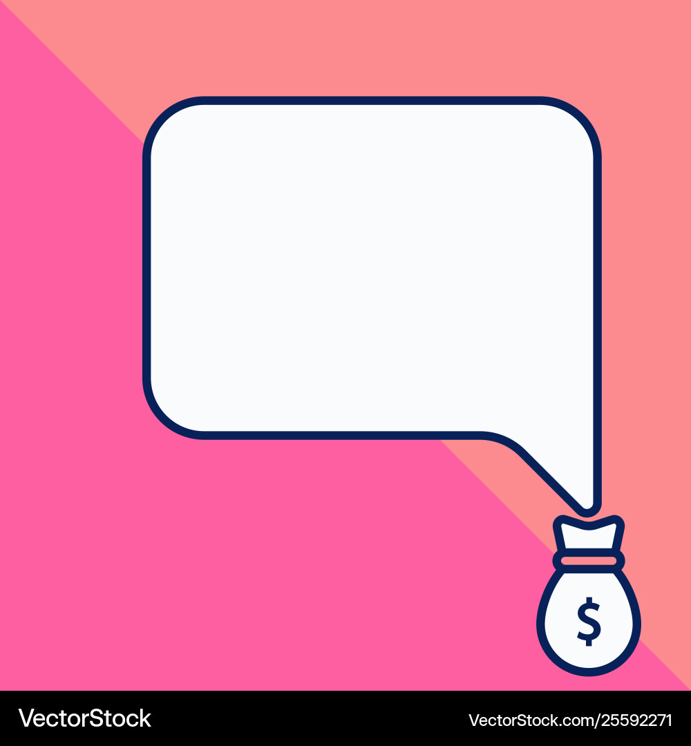 Isolated front view speech bubble pointing down Isolated front view speech bubble pointing down vector image