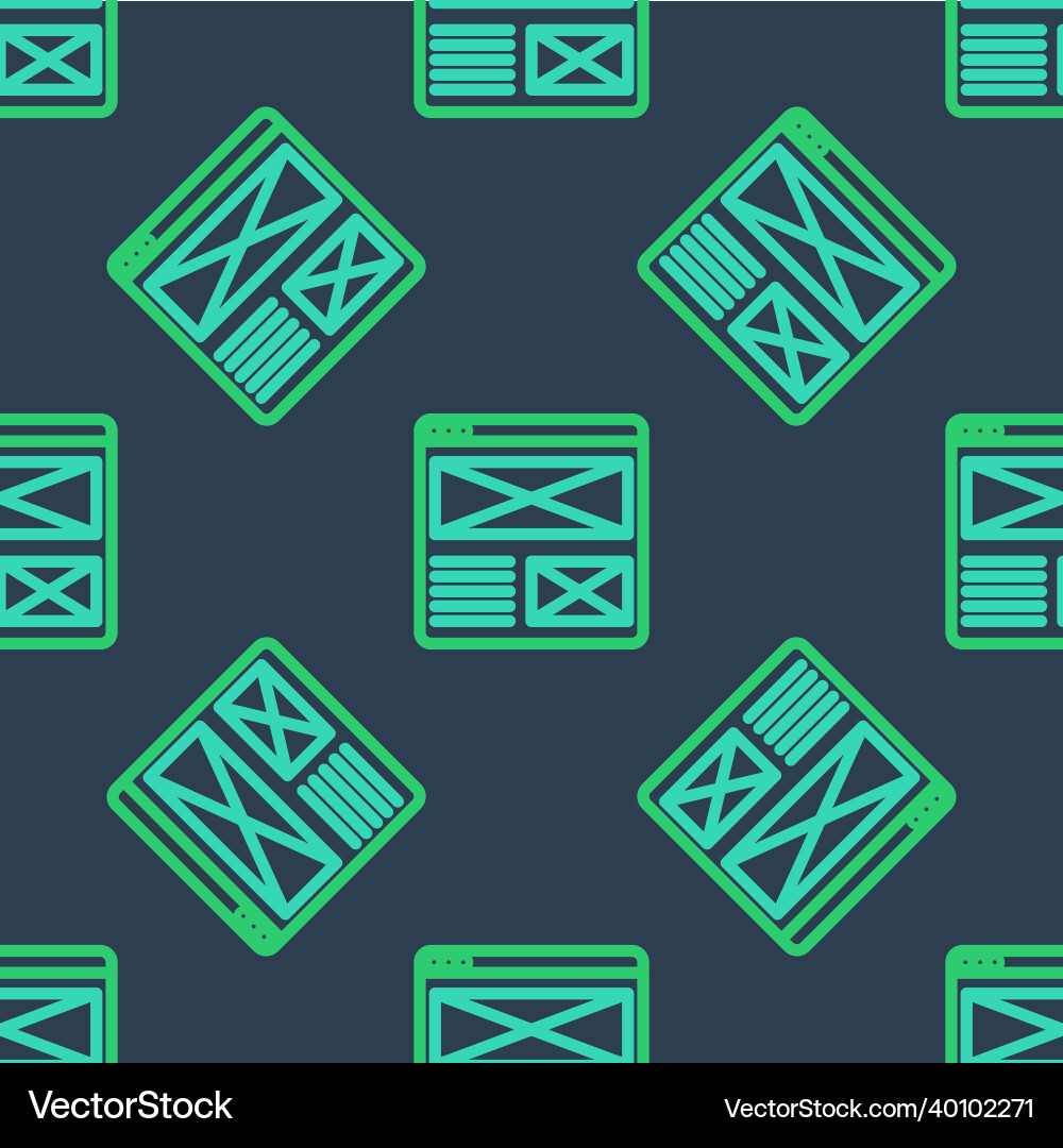 Line browser window icon isolated seamless pattern Line browser window icon isolated seamless pattern Vector Image