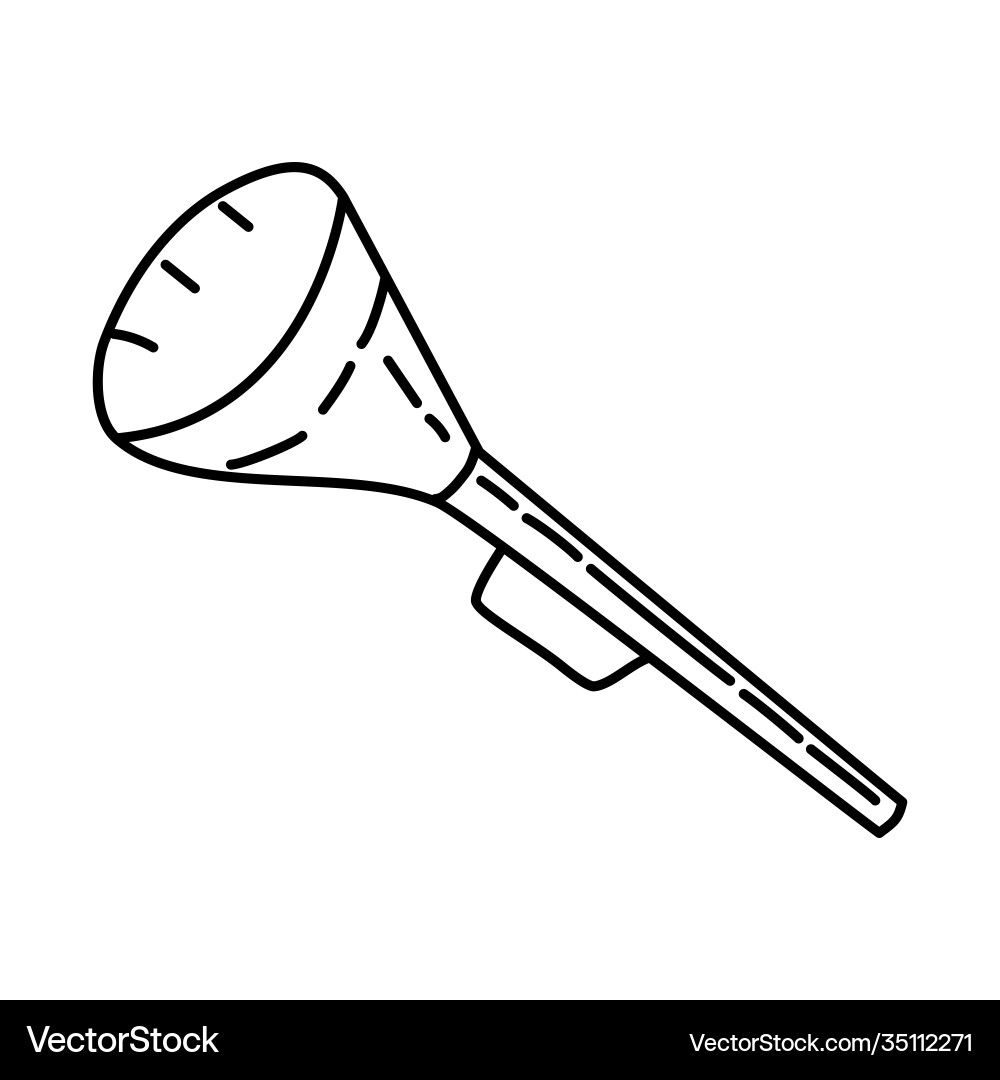 New year trumpet icon doodle hand drawn New year trumpet icon doodle hand drawn vector image