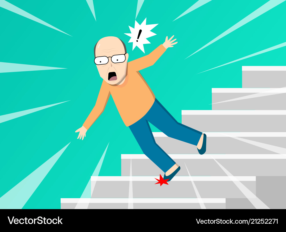 Fall down the steps