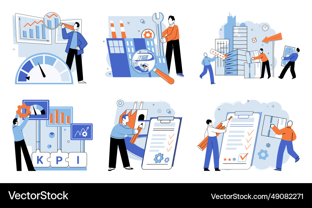 Performance indicator data analysis is essential Performance indicator data analysis is essential vector image