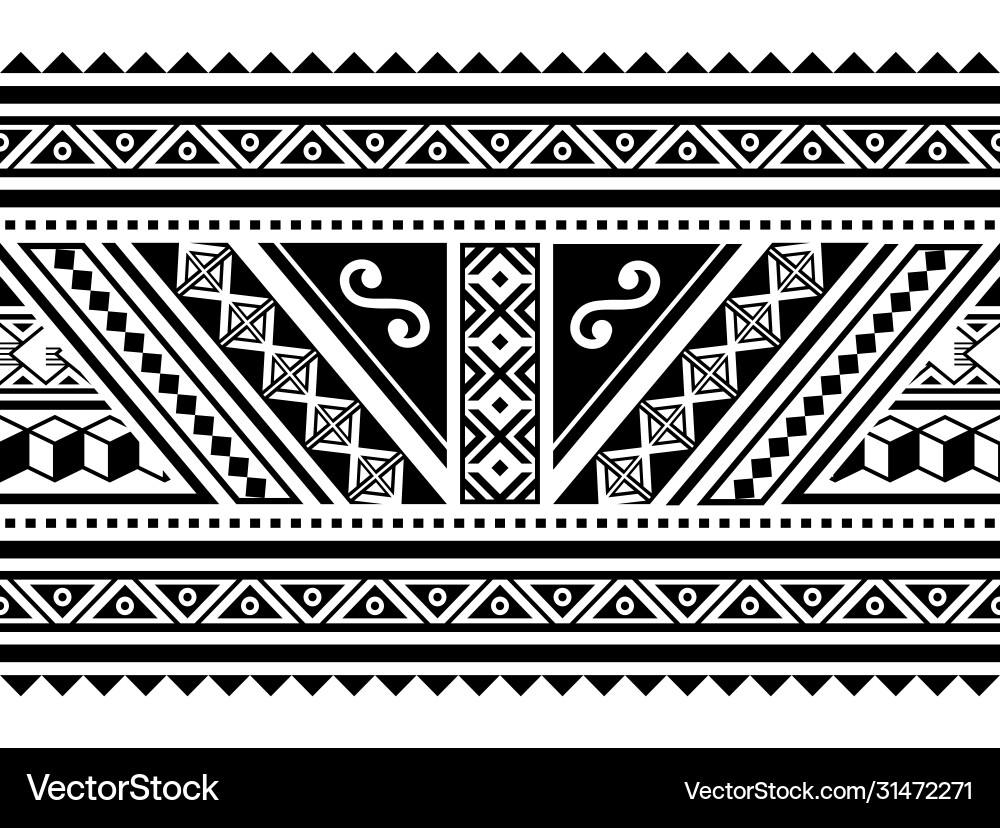 Polynesian Geometric Pattern vector image