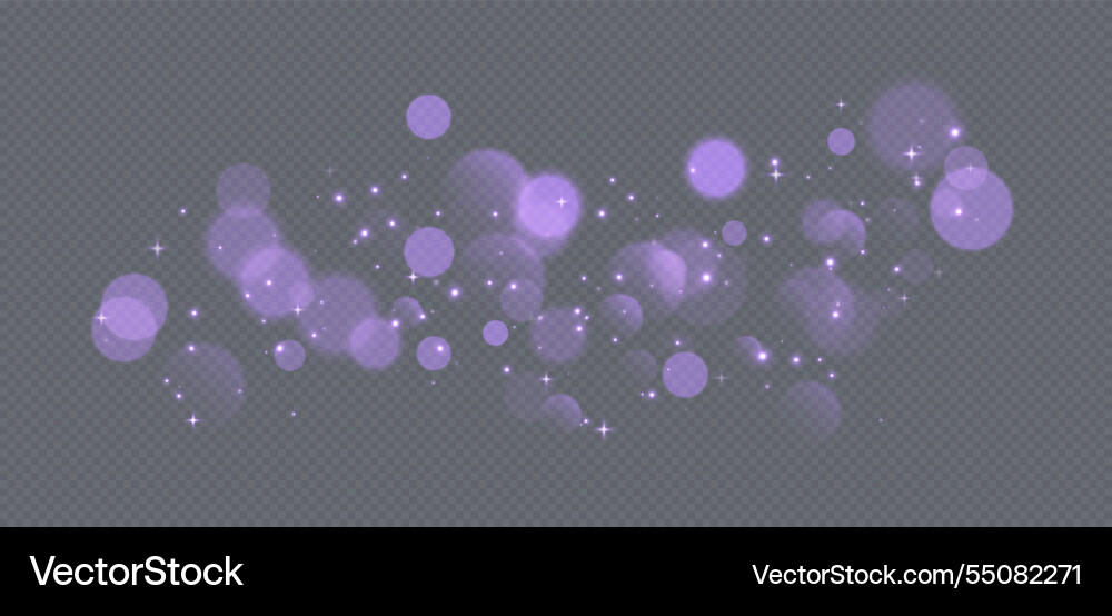 Purple bokeh with stars and sparkles shiny Purple bokeh with stars and sparkles shiny vector image