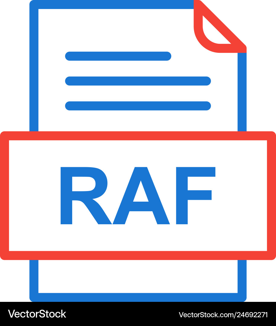 Raf file document icon Vector Image
