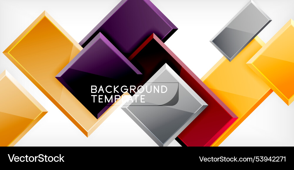 Square shape color abstract geometry Vector Image