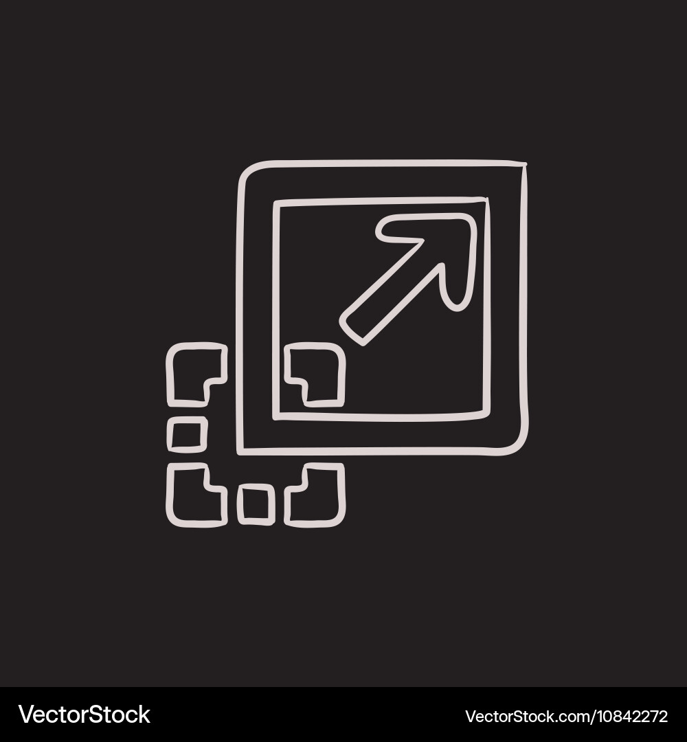 Add content sketch icon Vector Image