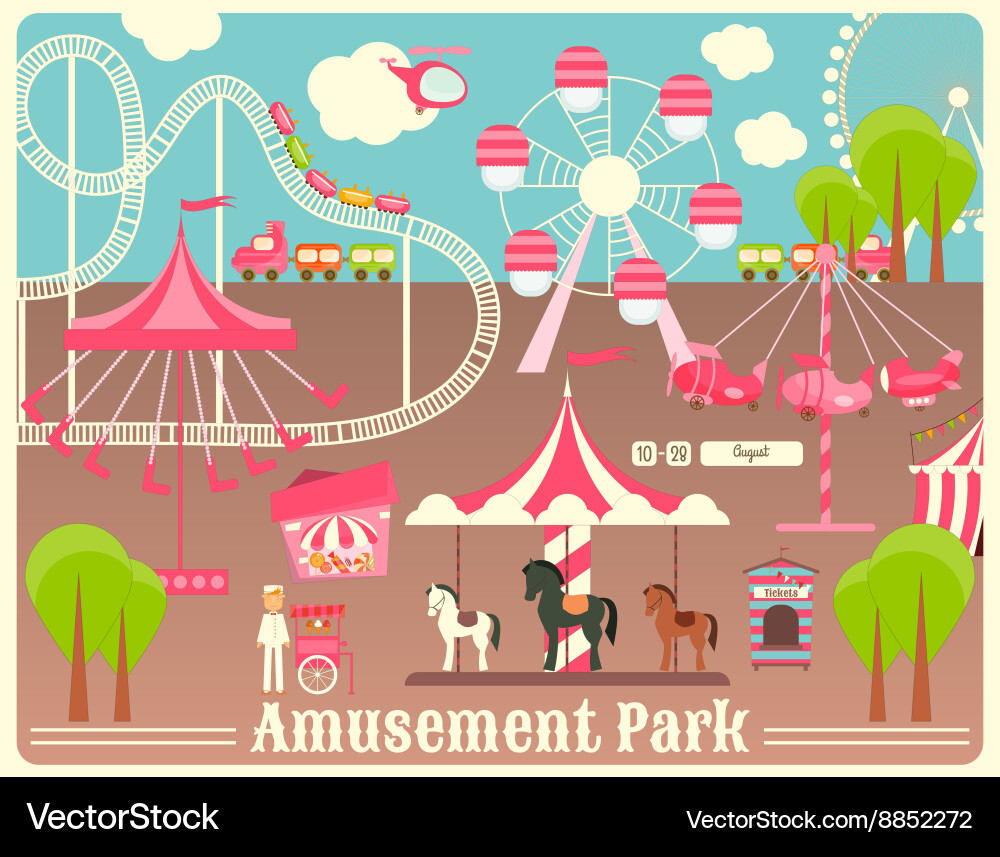 Amusement park Royalty Free Vector Image - VectorStock