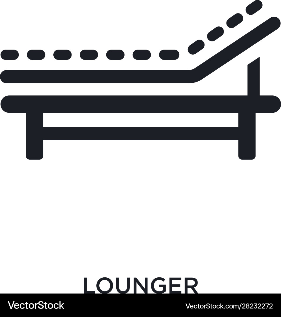 Black lounger isolated icon simple element from Black lounger isolated icon simple element from vector image