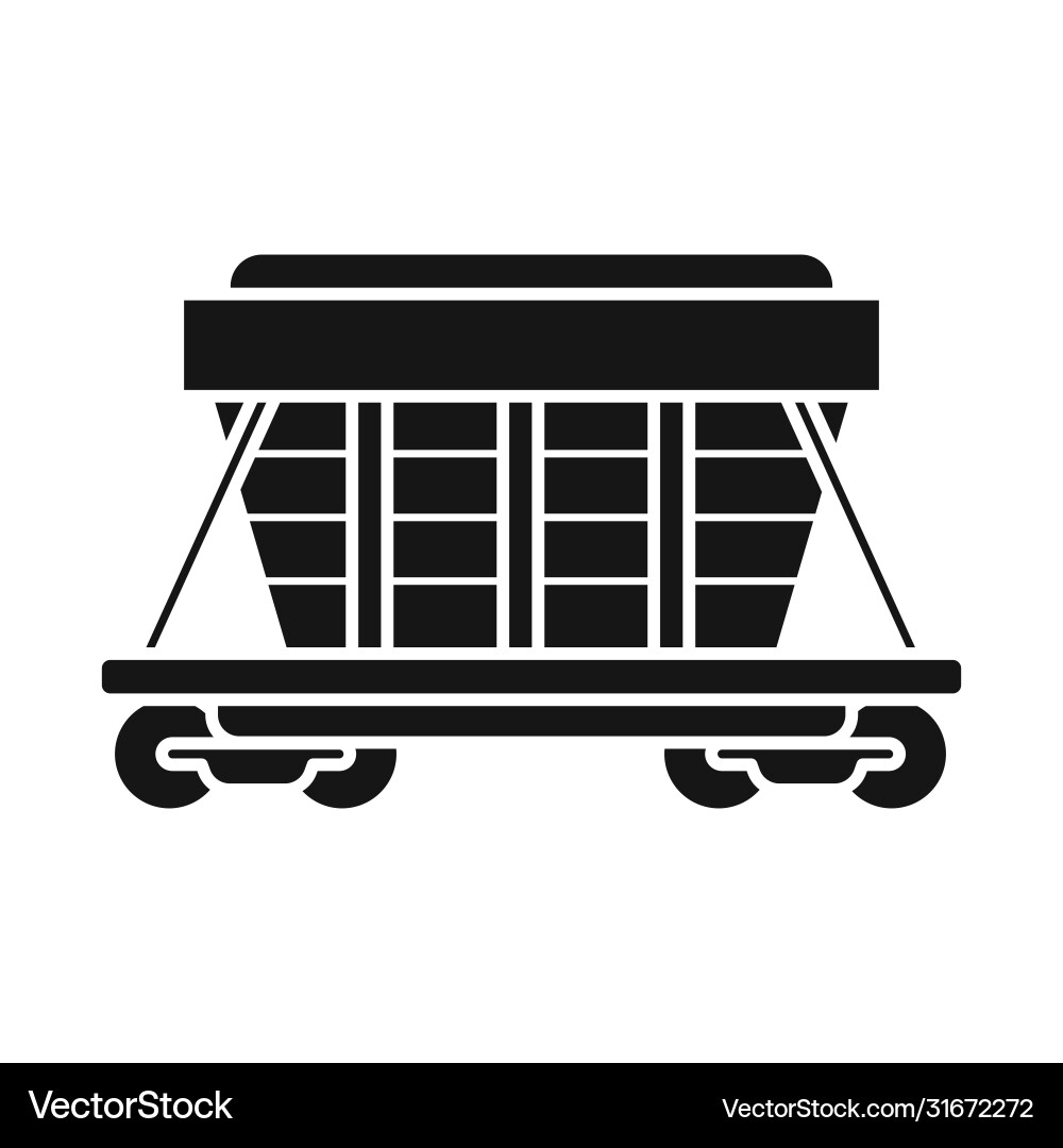Design wagon and container symbol Vector Image