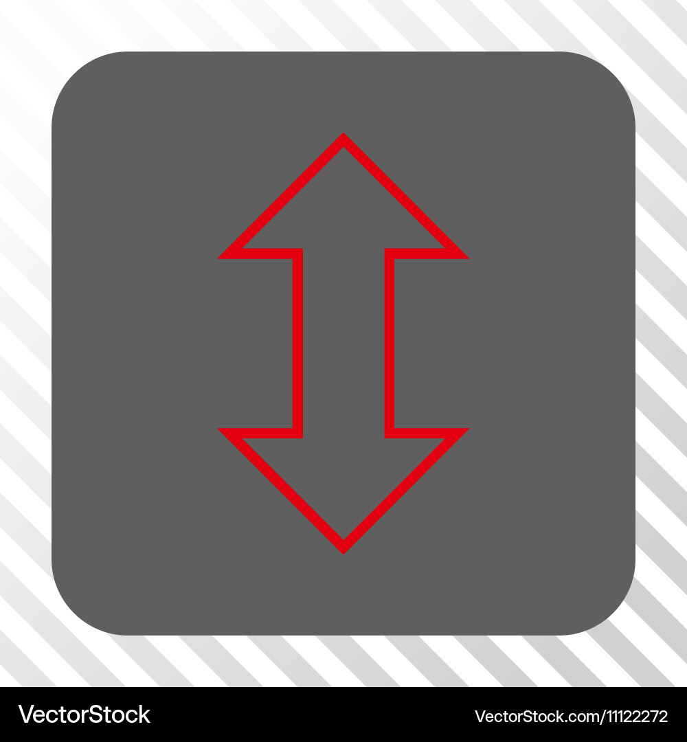 Exchange vertical rounded square button vector image