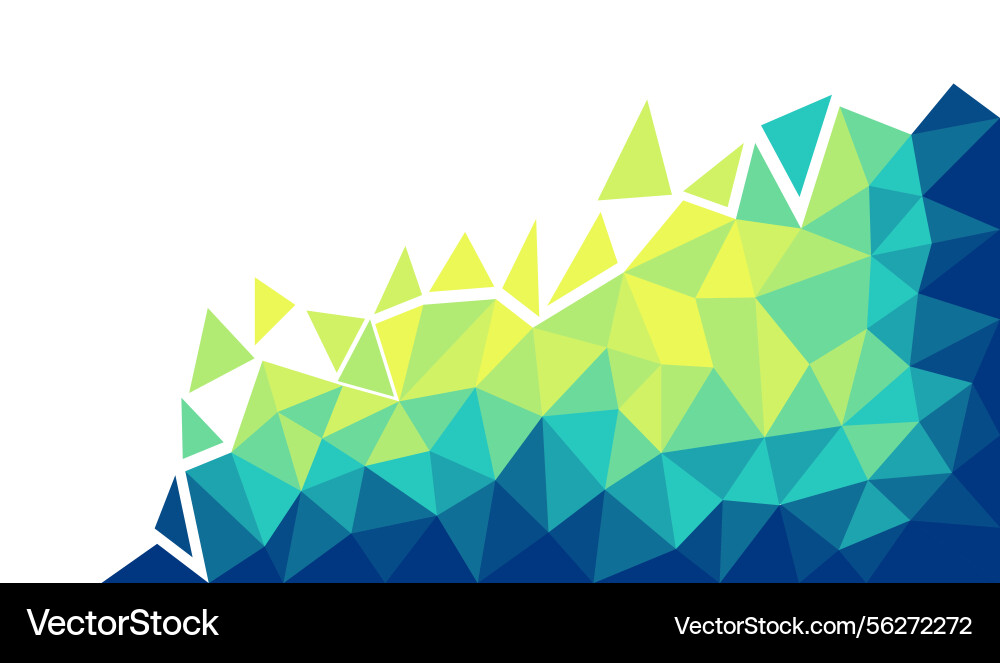 Gradient polygon green background abstract modern Gradient polygon green background abstract modern vector image