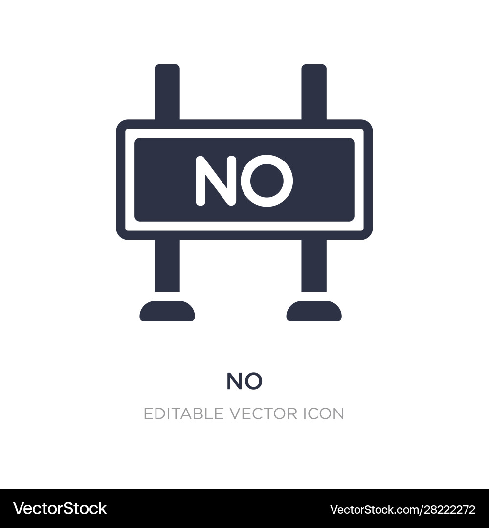 No icon on white background simple element from vector image