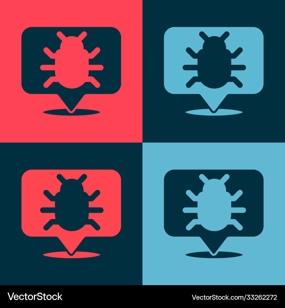 Pop art system bug concept icon isolated on color Pop art system bug concept icon isolated on color vector image