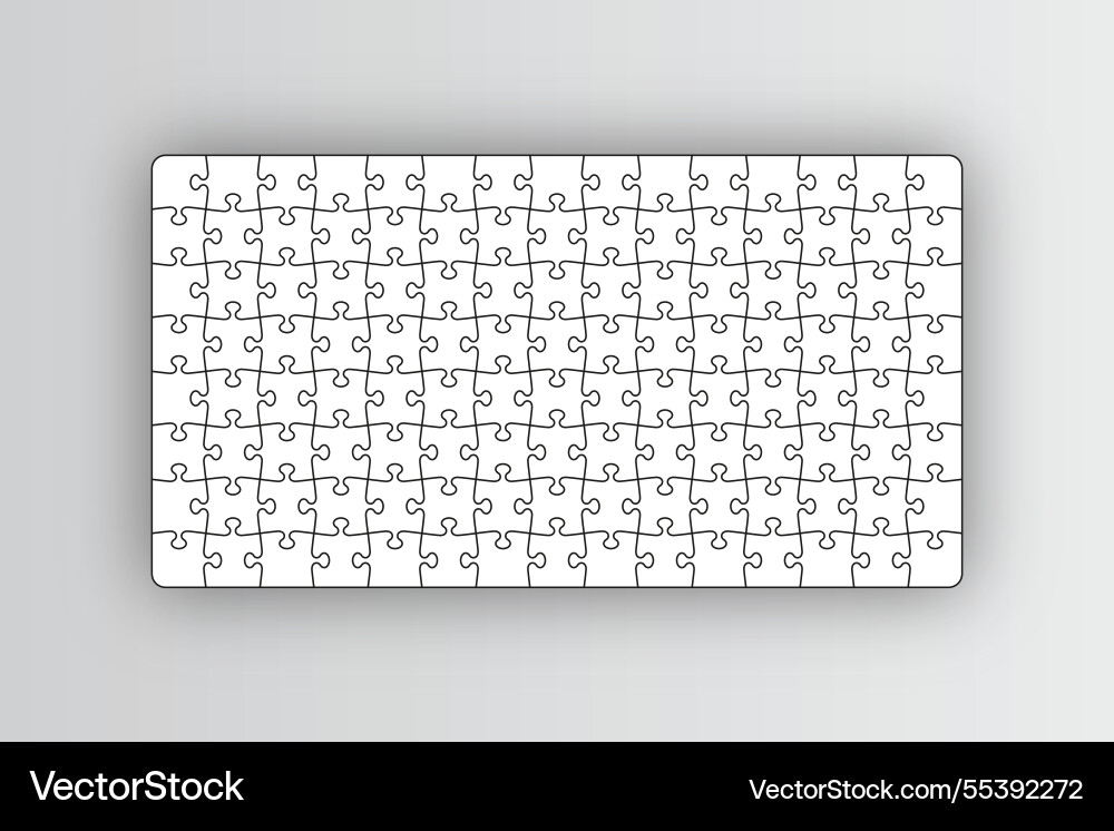 Puzzle grid from pieces jigsaw game scheme Vector Image