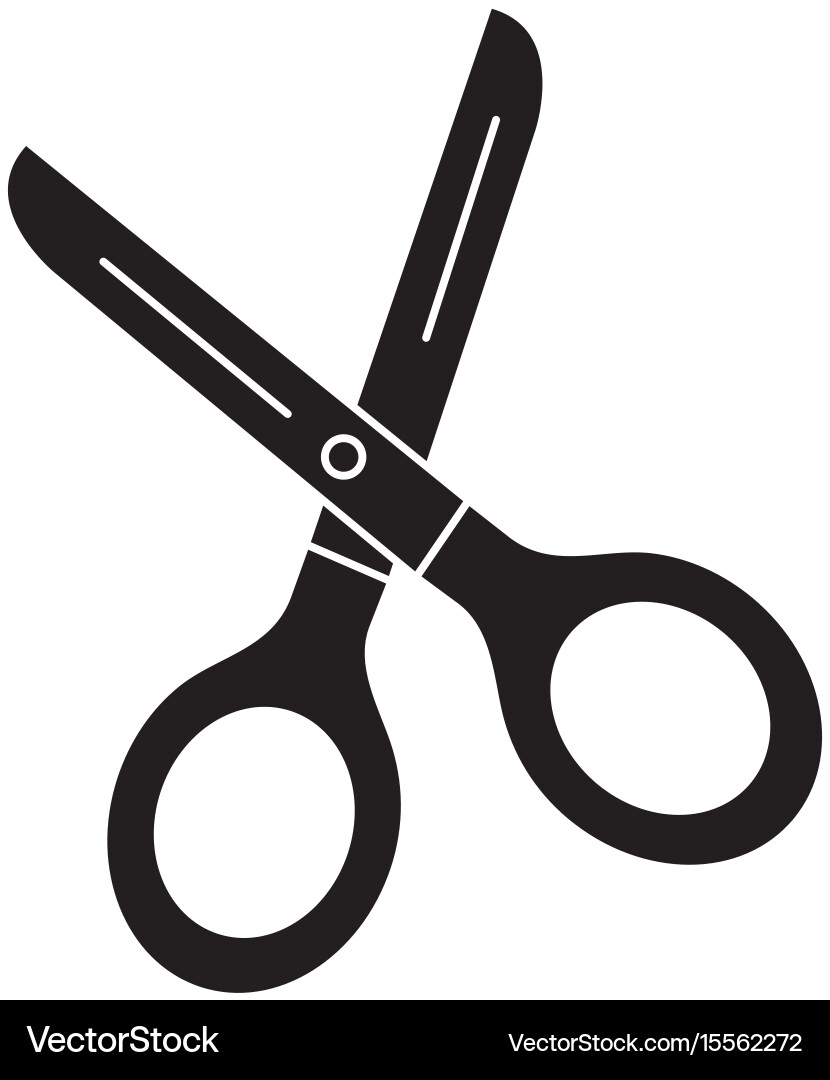 Scissors tool isolated icon vector image