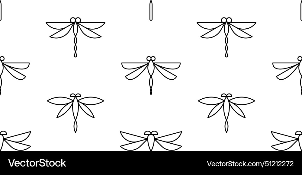 Seamless pattern with dragonflys Vector Image