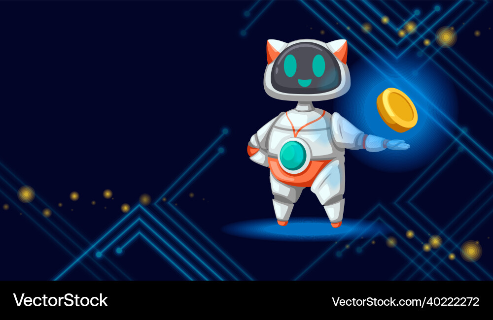 Set of android character robot cartoon style Set of android character robot cartoon style vector image