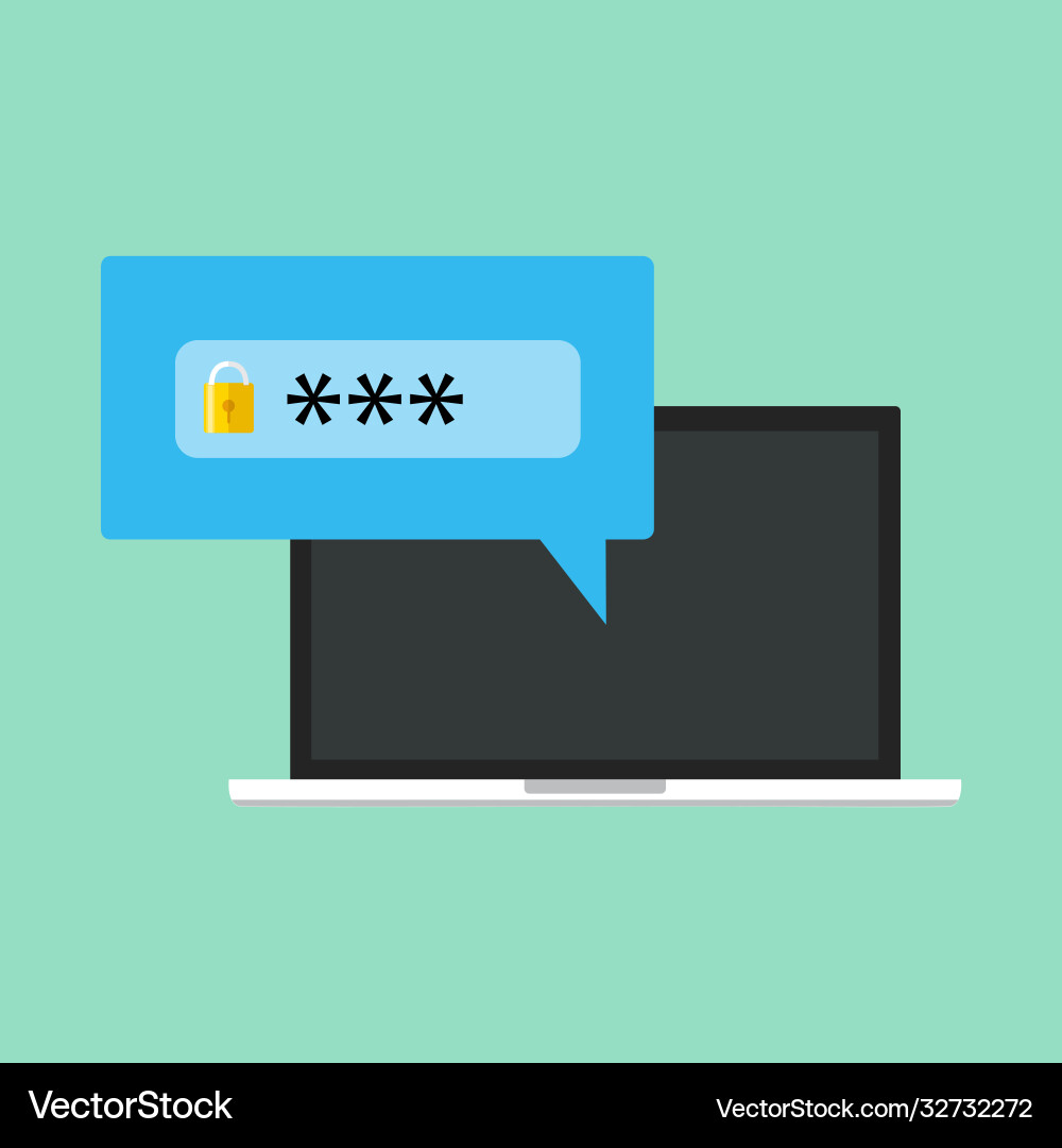 Smartphone and computer security two step Vector Image