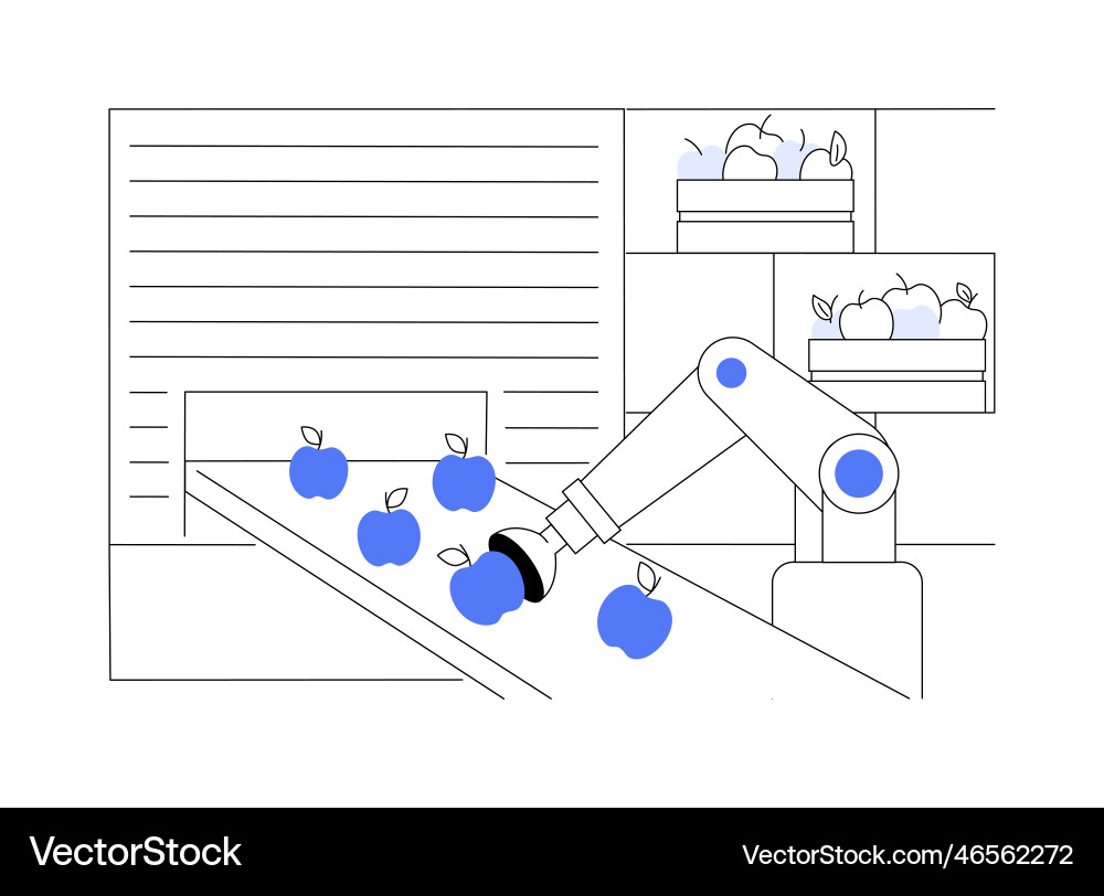 Sorting and packing robots abstract concept Sorting and packing robots abstract concept Vector Image