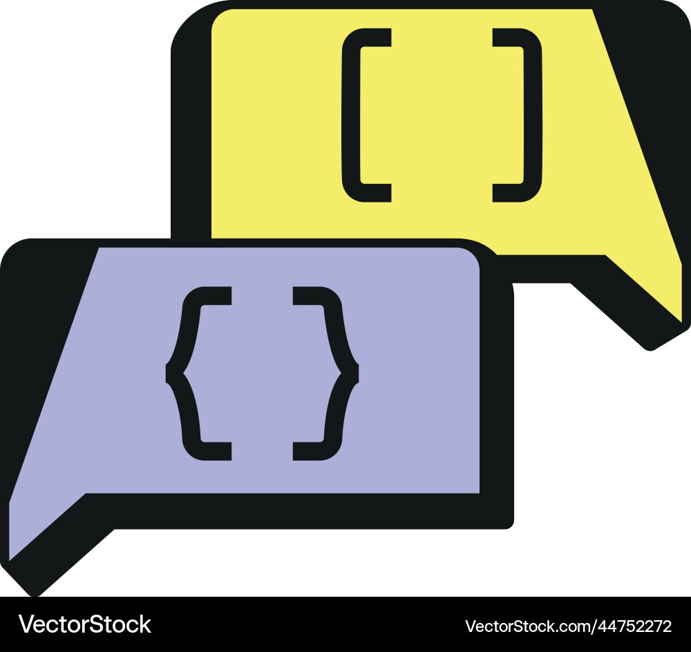 Web development language Vector Image