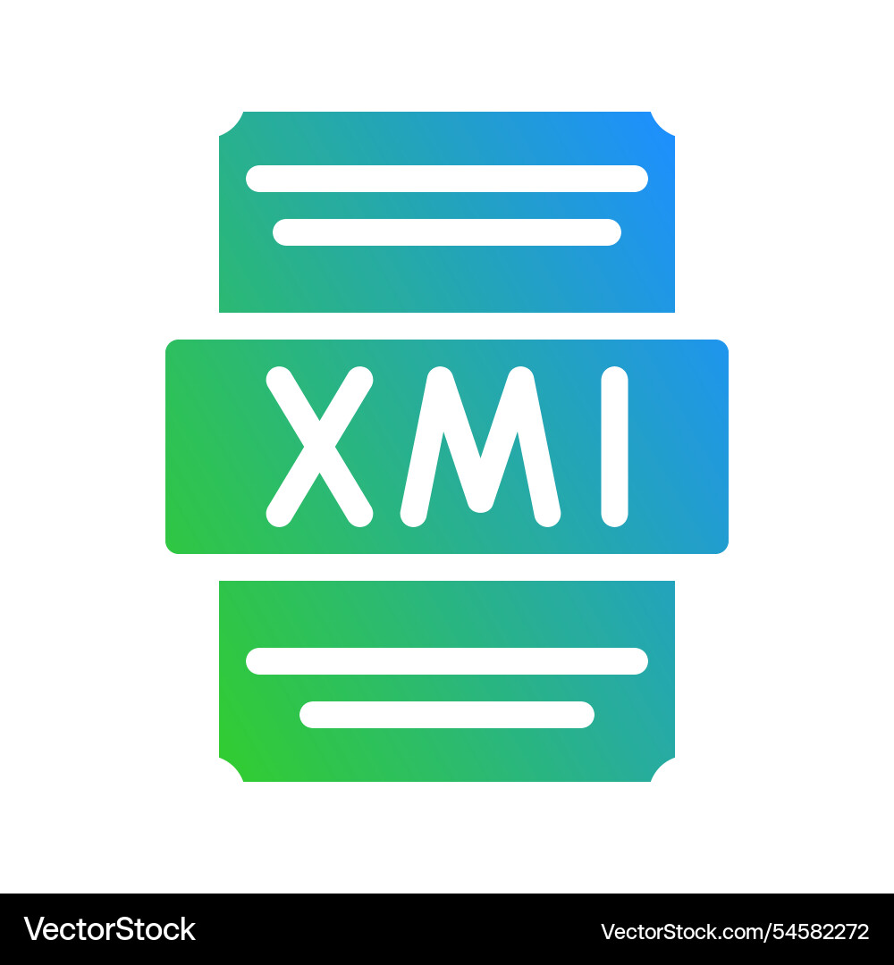 Xml modern and minimalist icon with gradient Xml modern and minimalist icon with gradient vector image