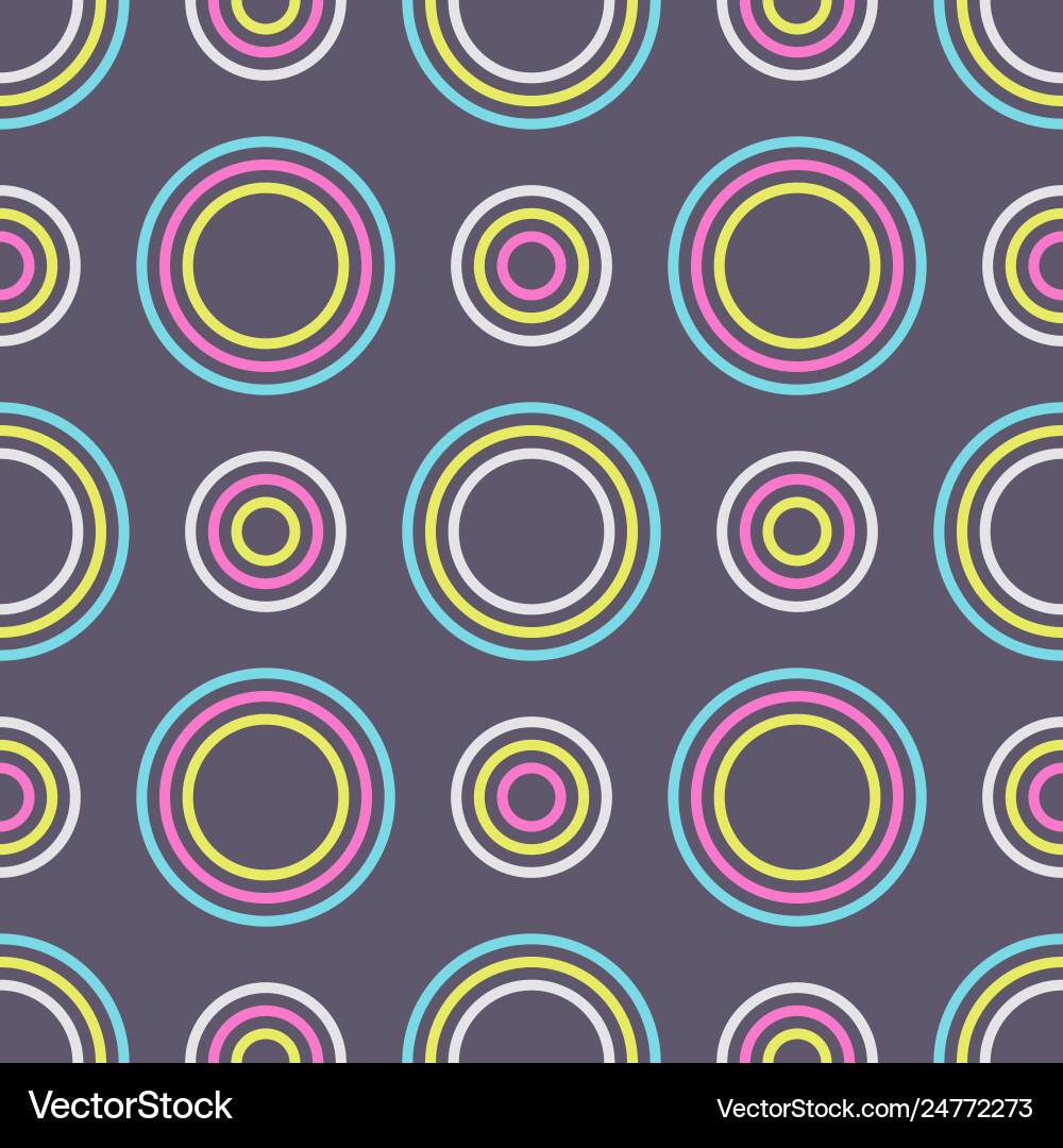 Abstract seamless pattern color circles vector image