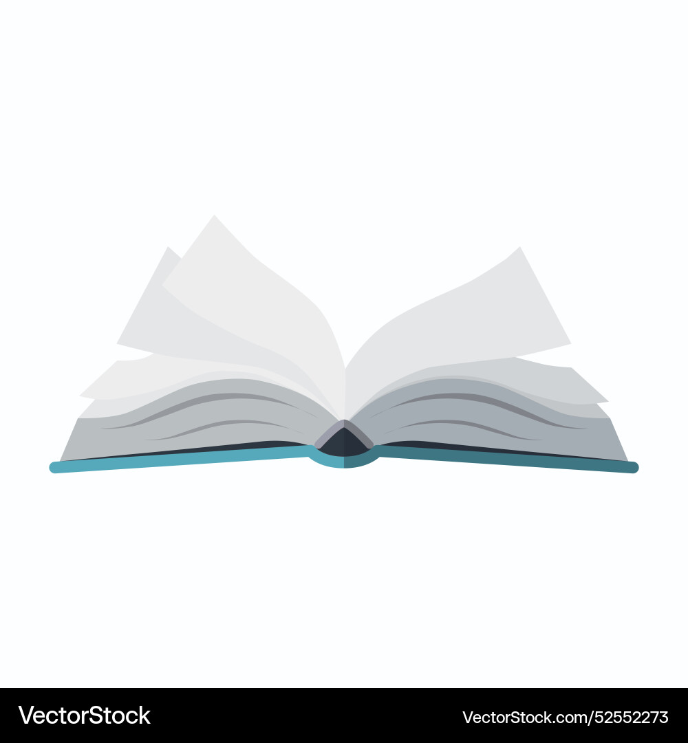An open book a with turning pages An open book a with turning pages vector image