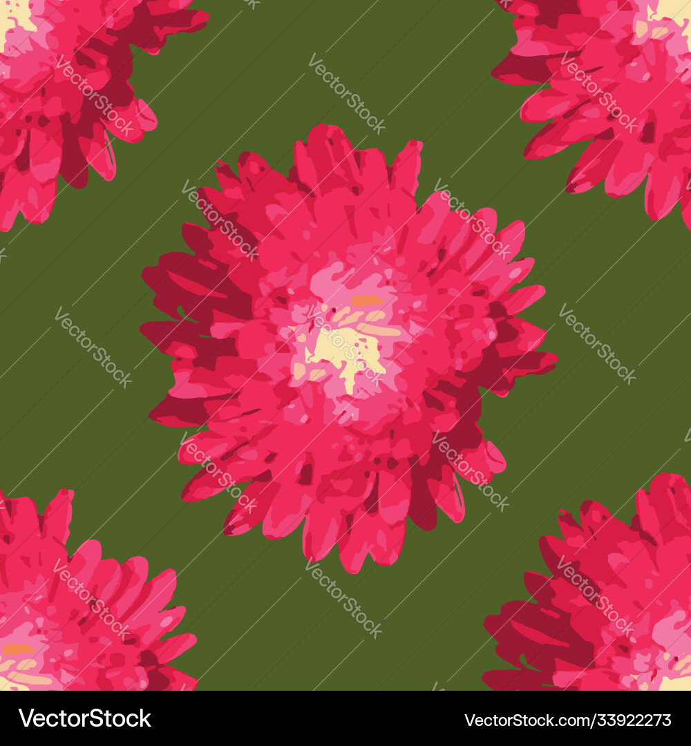 Beautiful color flower repeat pattern print Vector Image
