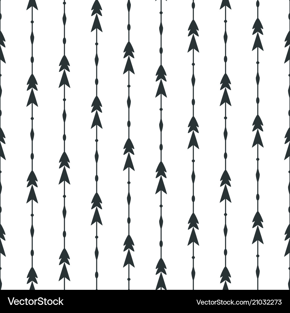 Black arrows seamless pattern background vector image