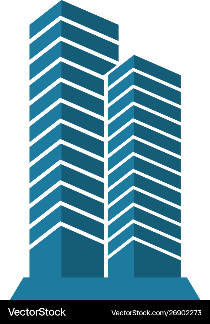 Building graphic design template isolated vector image