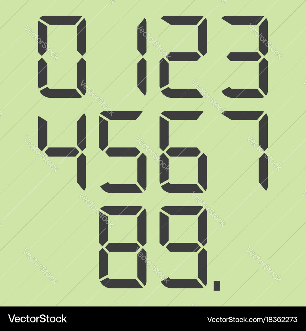 Calculator digits and dot Vector Image