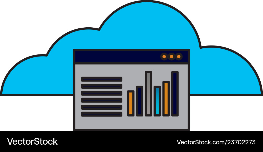 Cloud computing website report vector image