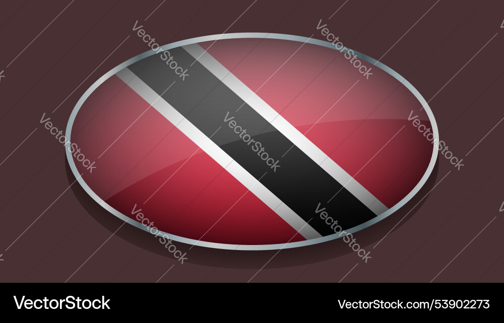 Eclipse shape of trinidad flag with original color vector image