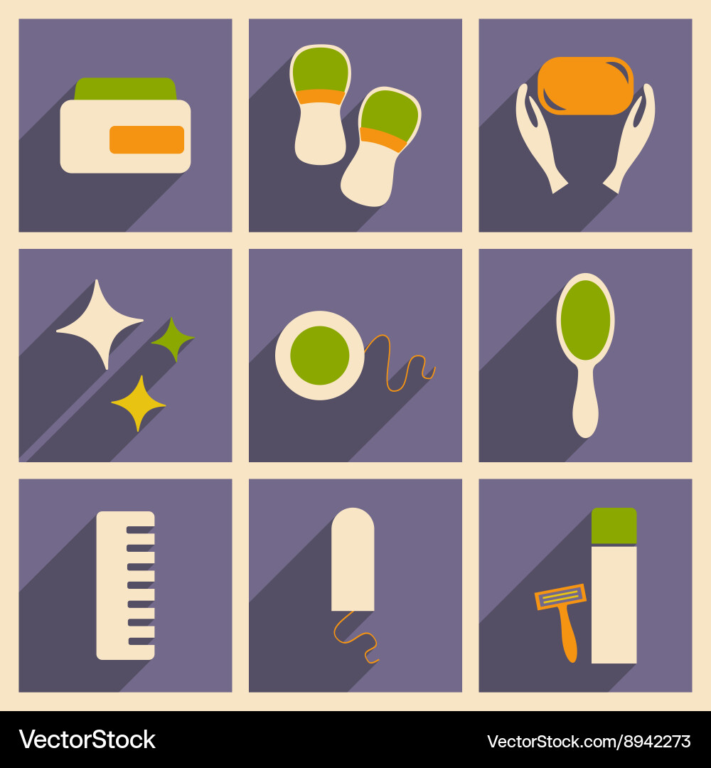 Flat with shadow concept and mobile application vector image