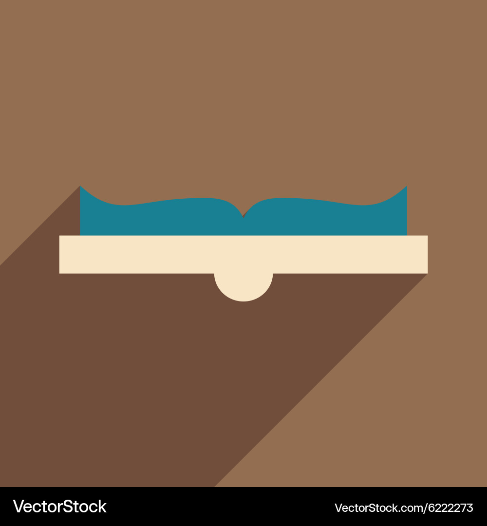 Flat with shadow icon and mobile application open vector image