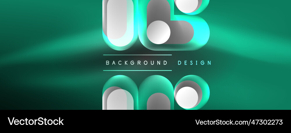 Glowing round shapes abstract background template Vector Image