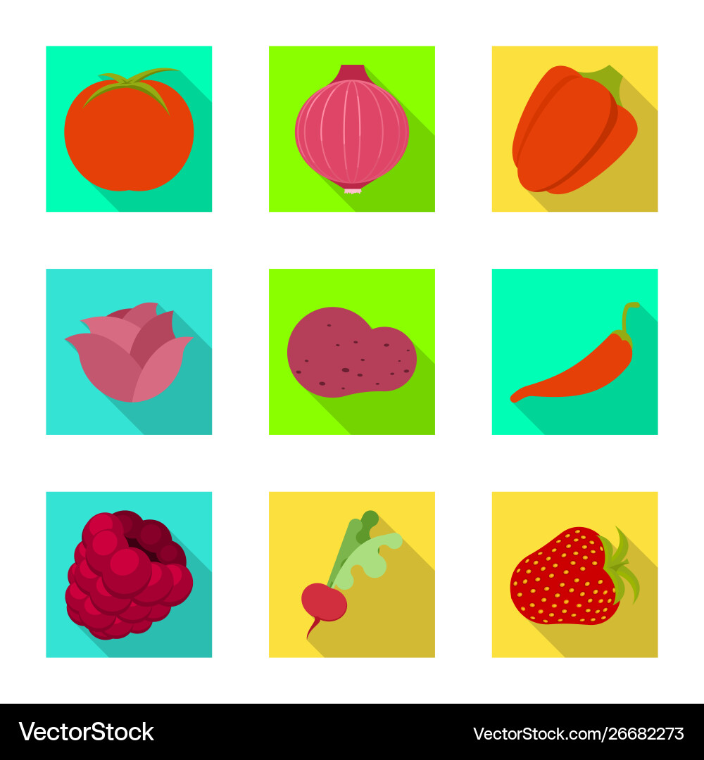 Isolated object fresh and red logo set Isolated object fresh and red logo set Vector Image
