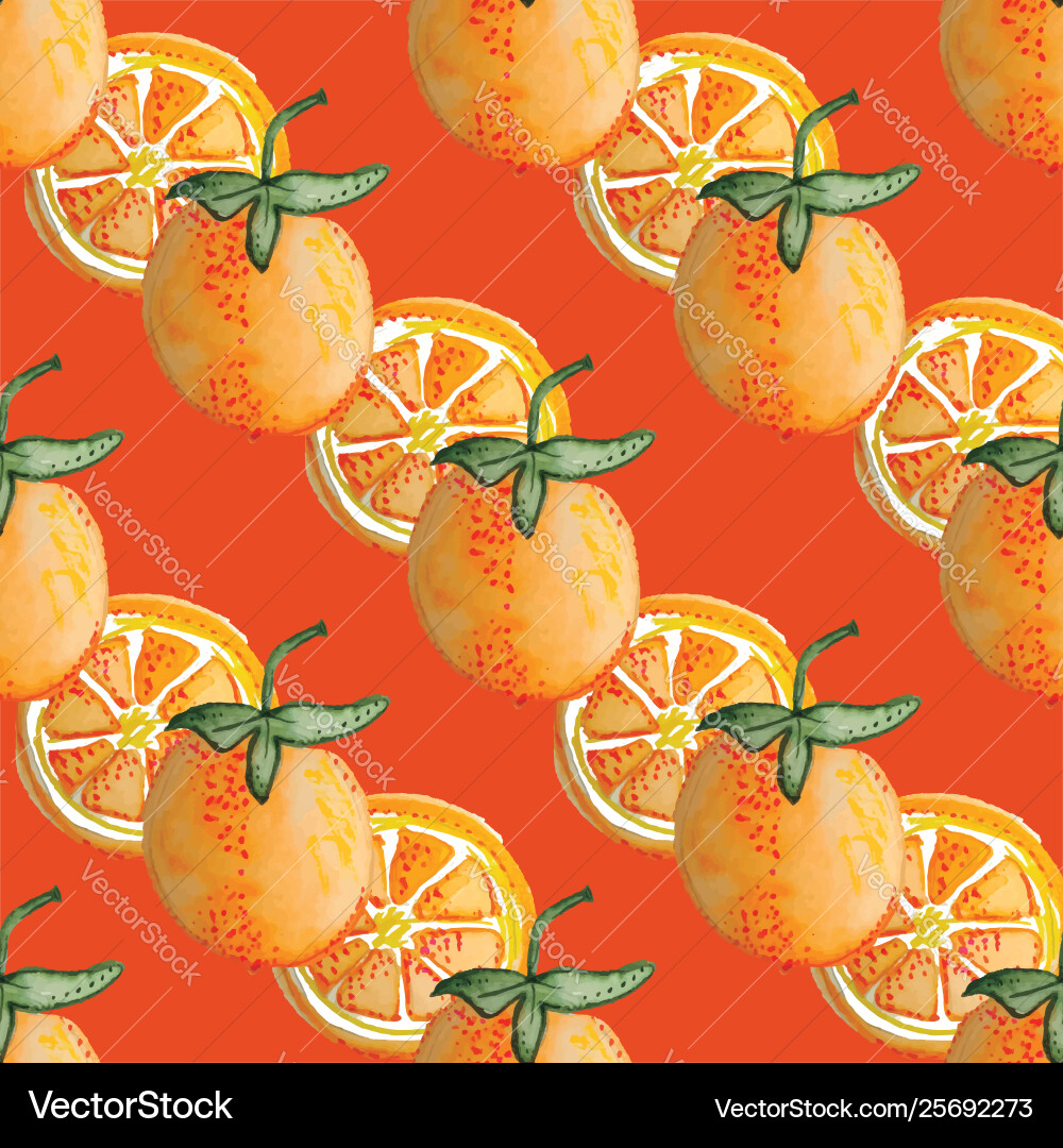 Orange seamless pattern repeat tile Vector Image