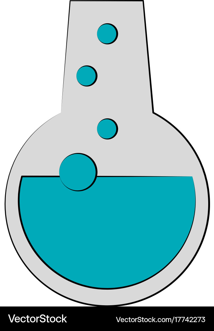 Round bottom flask icon image Vector Image