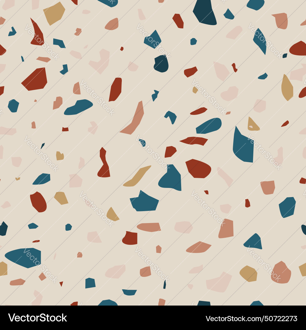 Terrazzo seamless pattern for interior design Vector Image