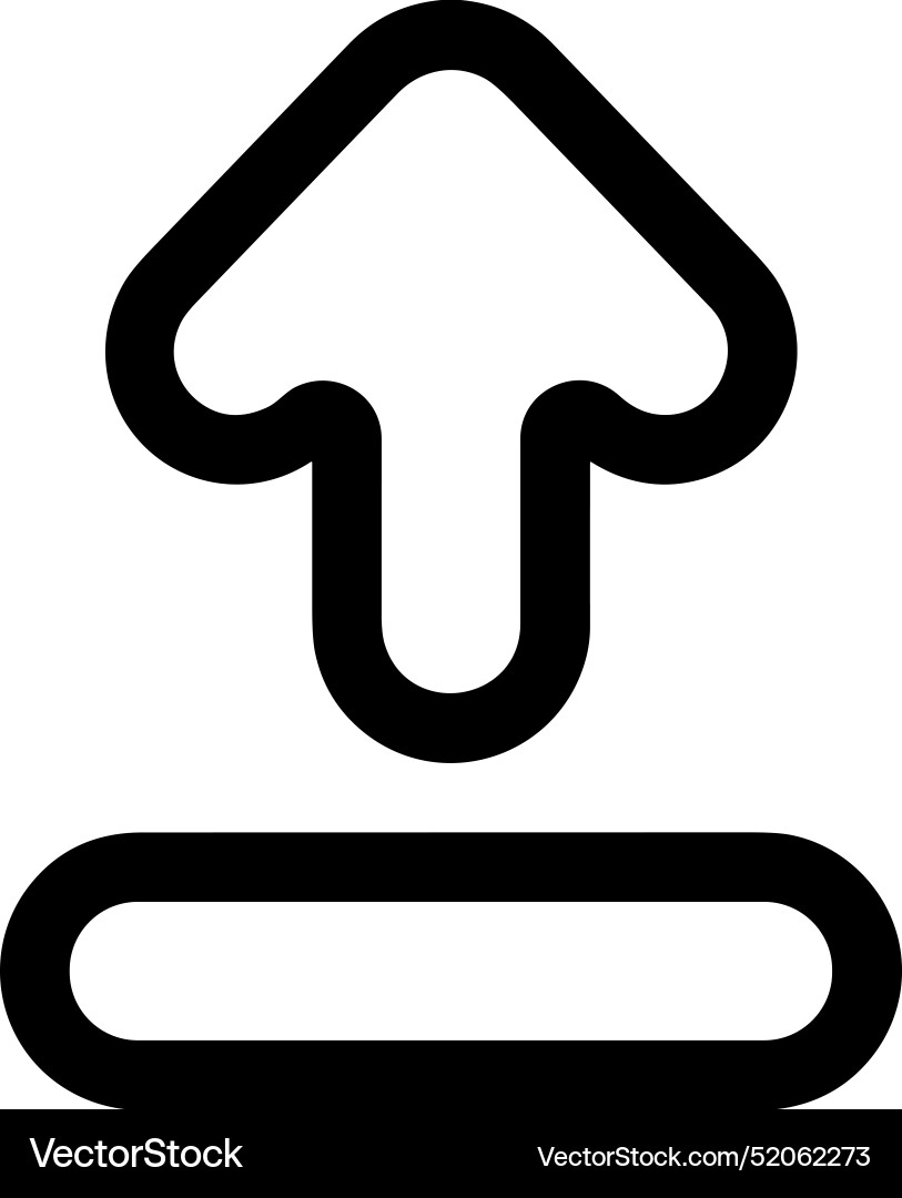Upload outline icon symbol image Upload outline icon symbol image Vector Image