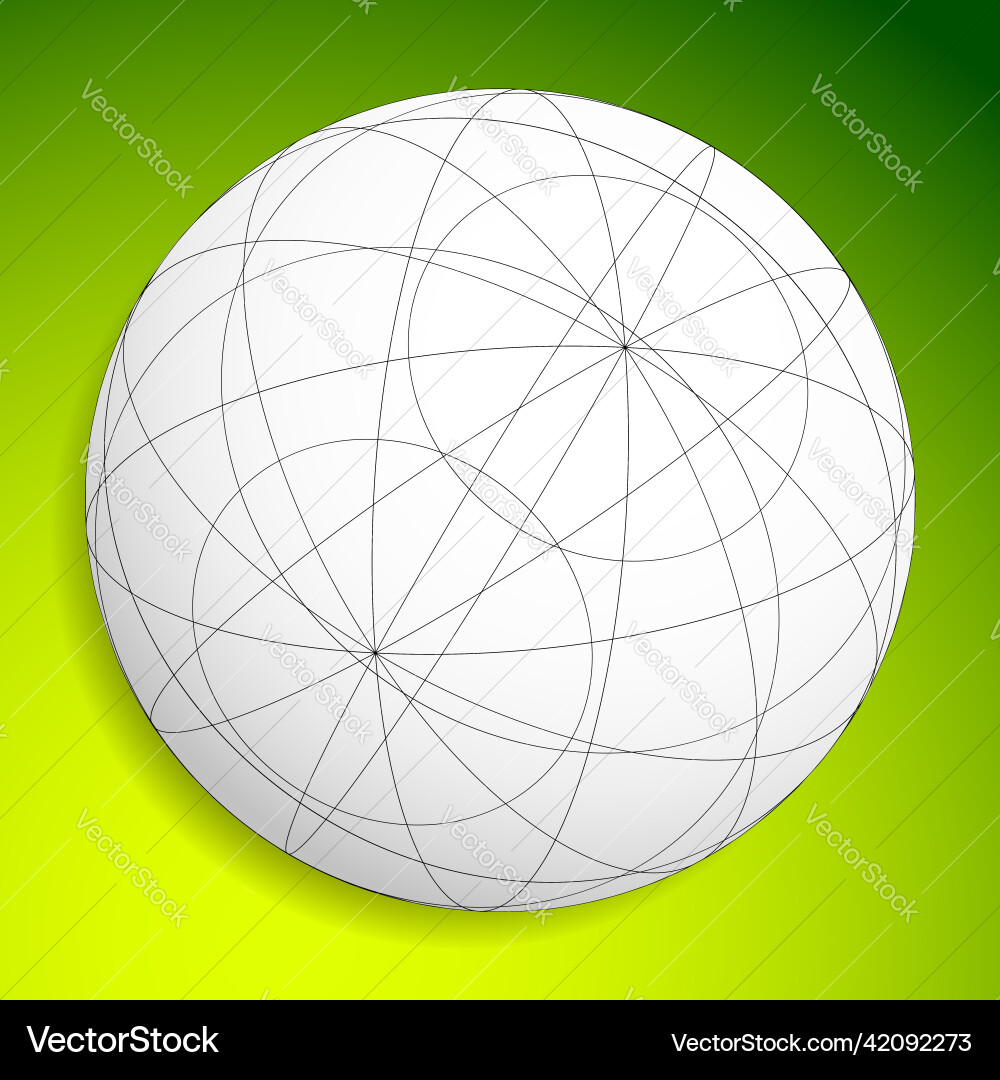Wireframe grid mesh sphere globe ball Wireframe grid mesh sphere globe ball vector image